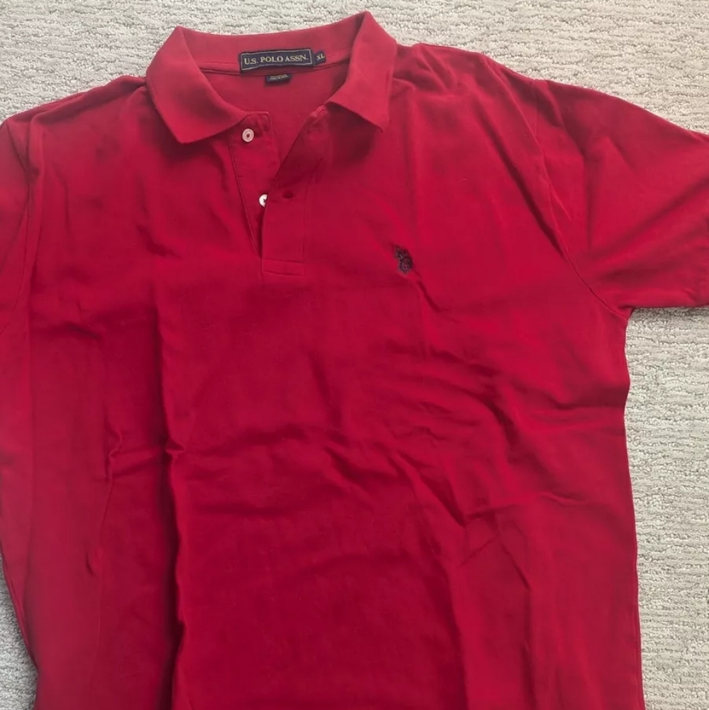 US Polo Assn Short Sleeve Red Polo XL